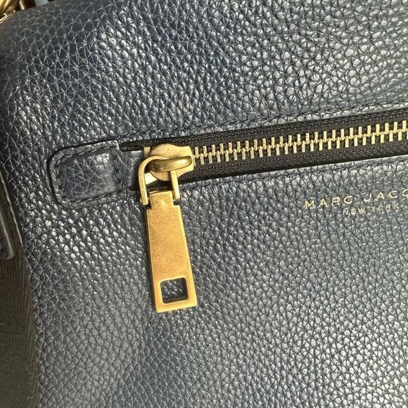 MARC By Marc Jacobs Gotham Leather Saddle Bag in Navy - Picture 12 of 16